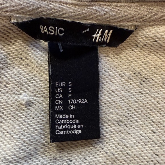 Basic H&M Men's Gray Zip-Up Hoodie Sweater - Picture 5 of 6